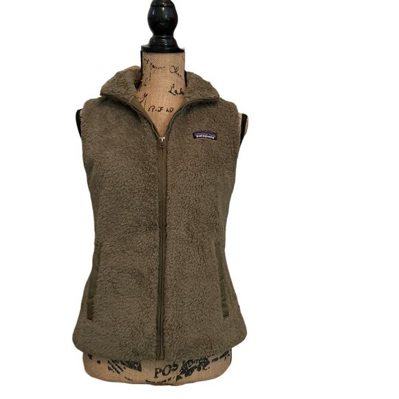 Patagonia Women's Moss Green Fury Full Zip Lined Vintage Retro Vest Size Medium - Picture 10 of 10